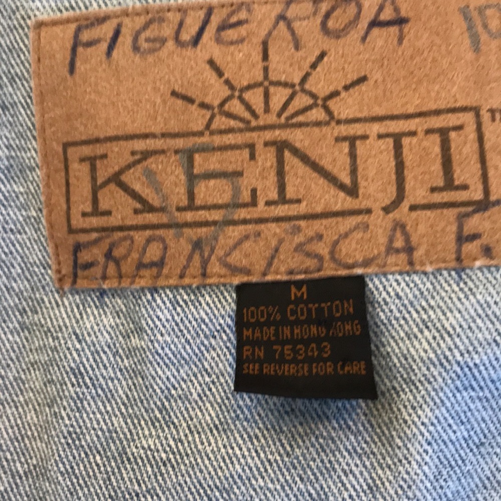 Vintage kenji jean denim barn jacket with tan Corduroy collar size M oversized - Picture 7 of 7